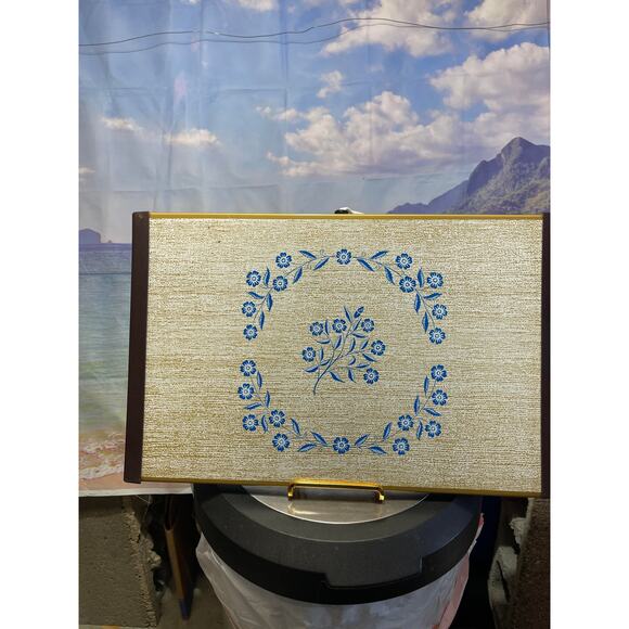 Vintage Warm-O-Tray Blue Cornflower Party Hostess Warming Tray - Picture 5 of 11